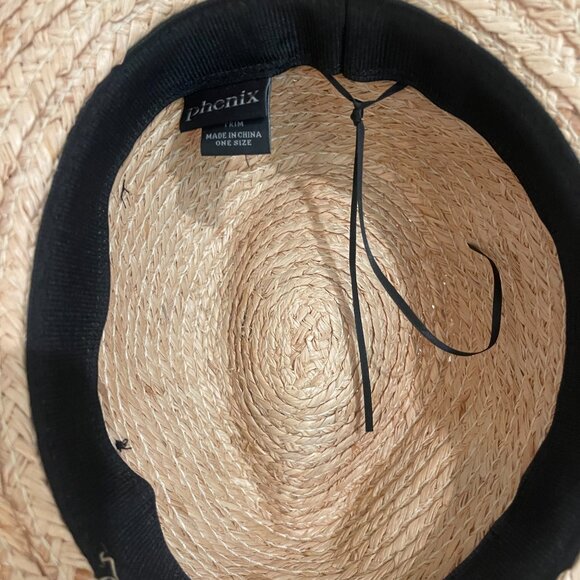 ❤️015 Phenix Bow Trim Raffia Fedora One Size